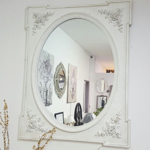 프렌치스타일 로즈사각거울- 혼수 신혼선물 화장대거울 사각거울