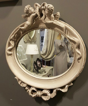 [마틸드엠 50% 할인] 거울 리본천사 H / 프랑스 수입가구 벽거울
