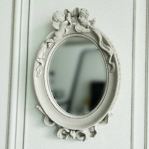프렌치  리본천사 거울