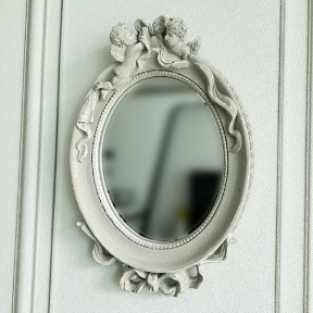 프렌치  리본천사 거울