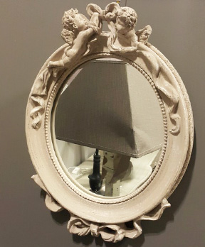 거울 리본천사 V / 프랑스 수입가구 벽거울